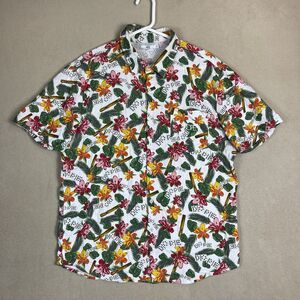 Dope Shirt Mens Extra Large Multicolor Floral Beach Hawaiian Short Sleeve Adult